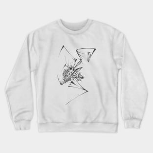 135 Unique Black White Abstract Crewneck Sweatshirt